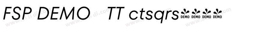 FSP DEMO   TT ctsqrs字体转换